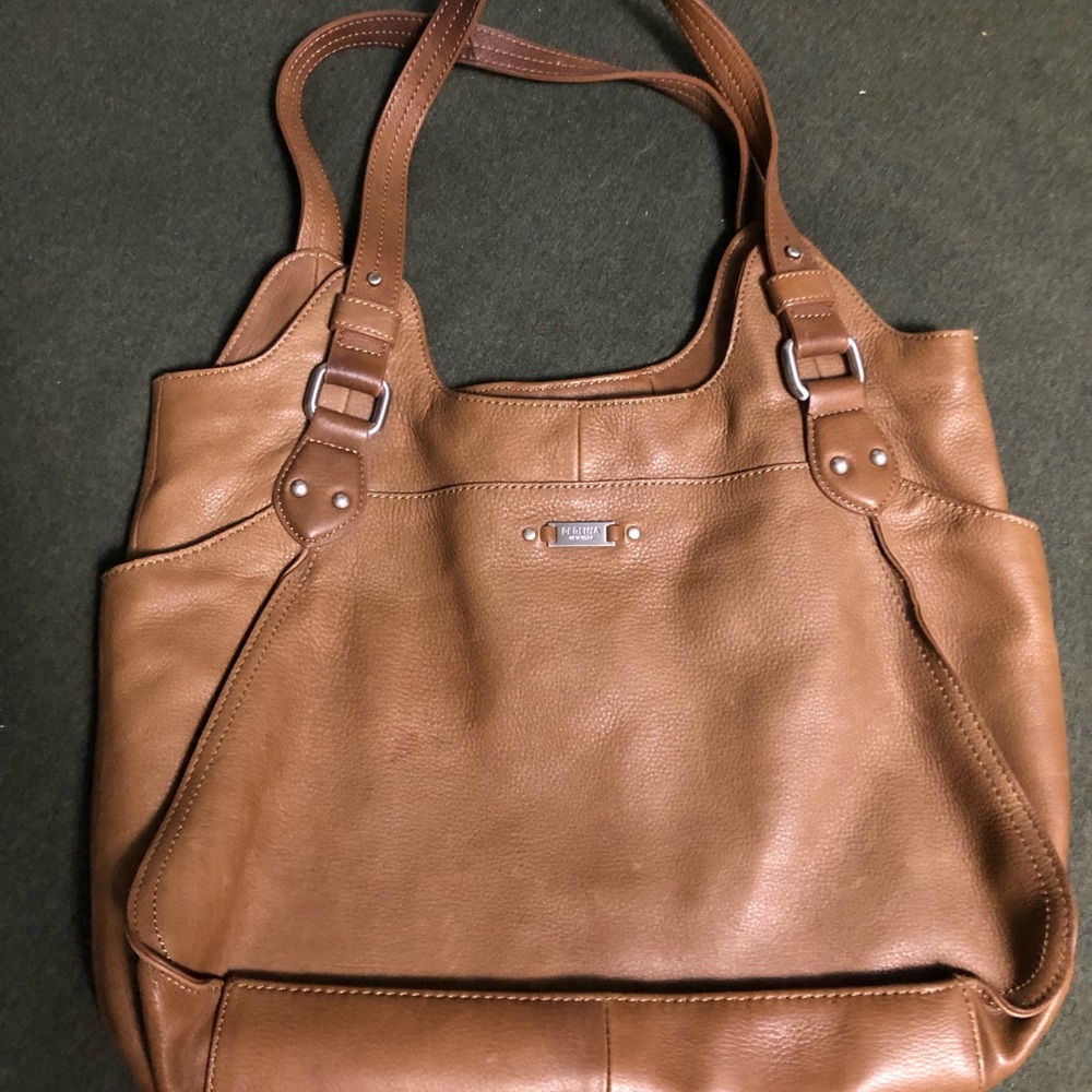 Perlina Brown Leather Purse